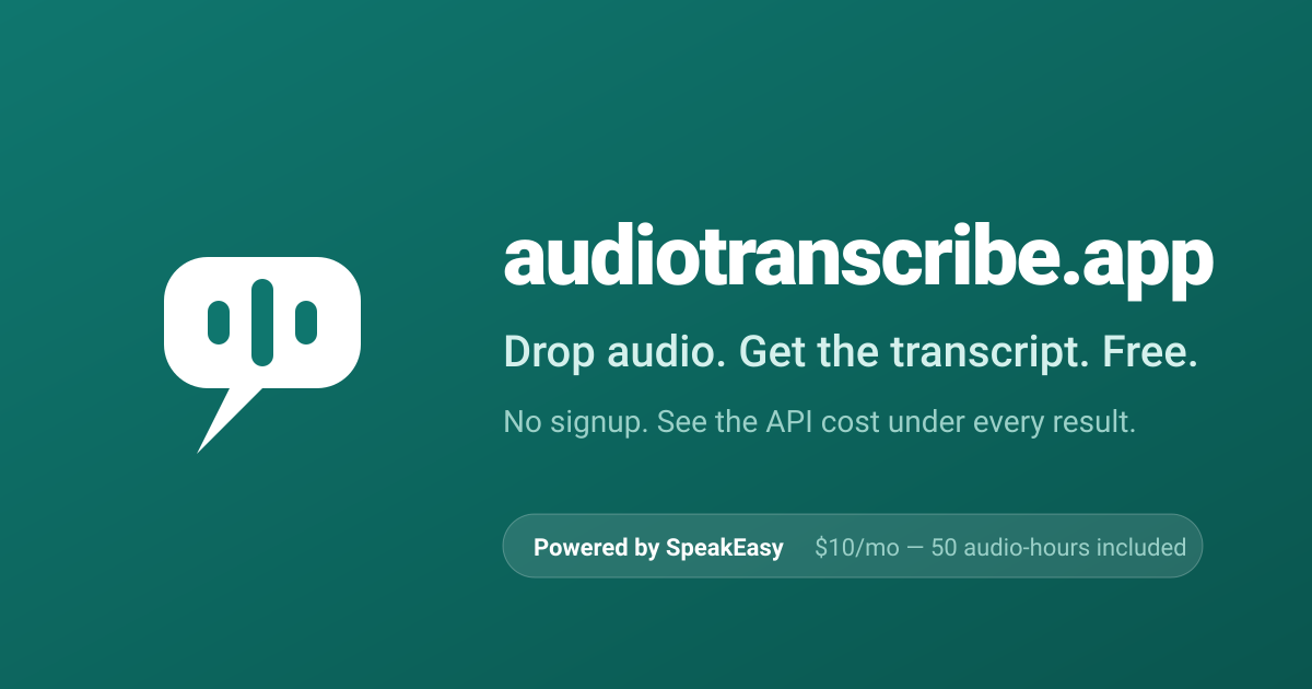 audiotranscribe.app — free, fast audio transcription